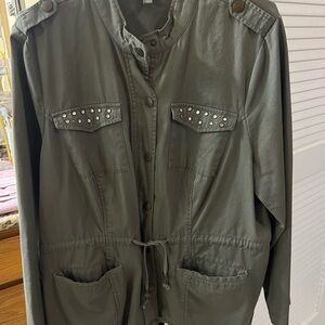 Roz & Ali Khaki Utility Jacket